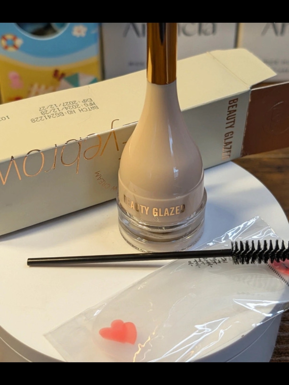 MSRP $13 - BEAUTY GLAZED Eyebrow Pomade #102 Soft Brown - Waterproof